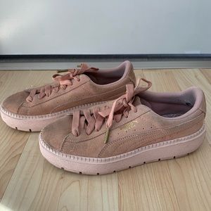 Puma suede platform sneakers